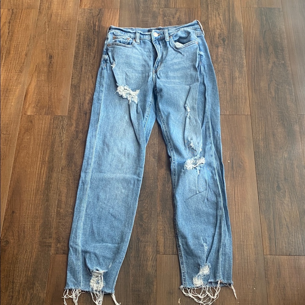 Aeropostale Women's Straight mom Leg Jeans - Medium Blue - Picture 4 of 10